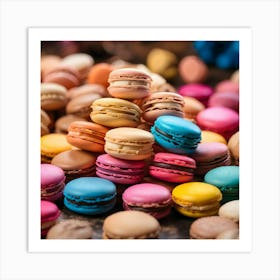 Colorful Macarons 4 Art Print