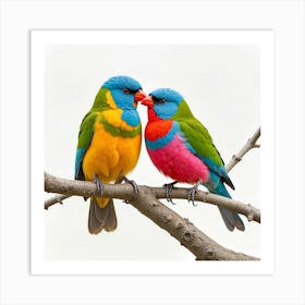 Two Birds On A Branch Art Print