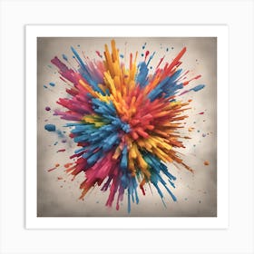 Colorful Explosion Art Print