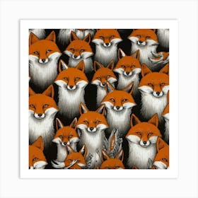 Foxes Art Print