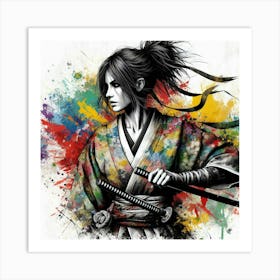 Samurai Girl 7 Art Print