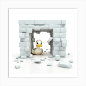 Duck In A Brick Wall Art Print