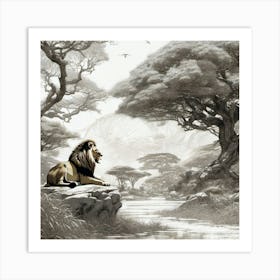 Lion King 7 Art Print