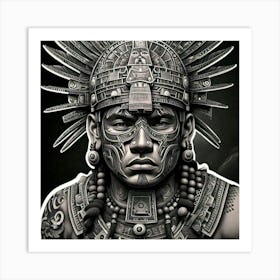 Aztec Warrior 4 Art Print