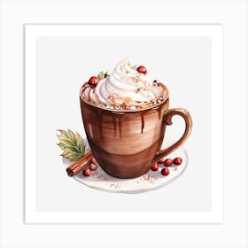 Hot Chocolate With Whipped Cream 19 Art Print