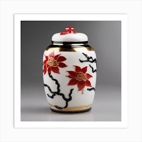 Asian Flower Urn Art Print