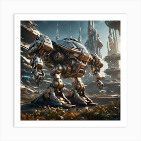 Futuristic Robot Art Print