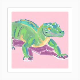 Komodo Dragon Lizard 05 Art Print