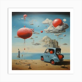 Red Balloons Art Print