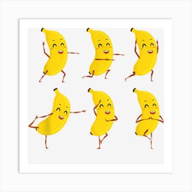 Yoga Fruit Namaste Zen Meditation Workout Yogi Banana Art Print