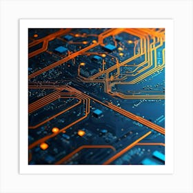 Circuit Board 47 Art Print