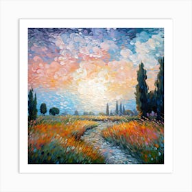 Azure Splendor: Monet's Touch Art Print