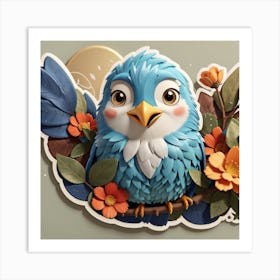 Blue Bird Art Print