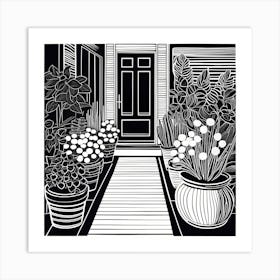 Lion cut inspired Black and white Garden plants & flowers art, Gardening art, Garden 219 Art Print