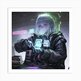 Robot Girl 4 Art Print