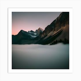 Sunrise In The Mountains Art Print