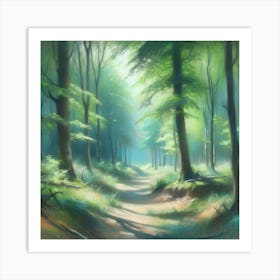 Path In The Woods 6 Art Print