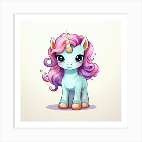 Cute Unicorn 464 Art Print