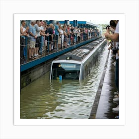 Water Resistant Train Technology Art Print