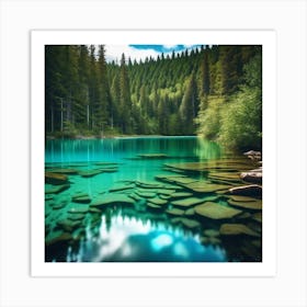 Lake In The Mountains 7 Art Print