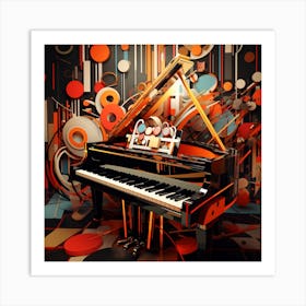 Abstract Piano Art Print