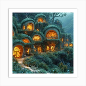 Hobbit Houses Art Print