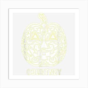 Vintage Courtney Halloween Sugar Skull Design Art Print