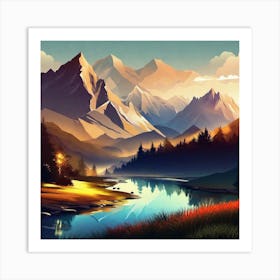 Mountain Landscape 24 Art Print