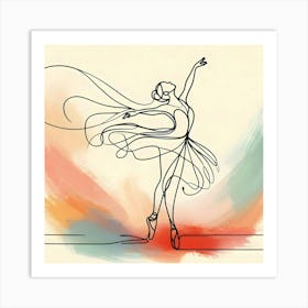 Ballerina Drawing Art Print