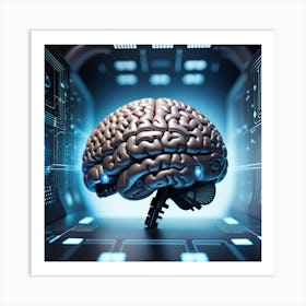 Brain In A Computer Art Print