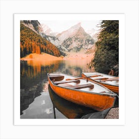 Two Boats On A Lake 1 Art Print