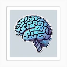 Brain Sticker 9 Art Print