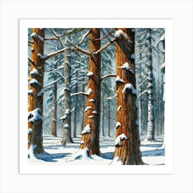 Winter In The Woods Art Print