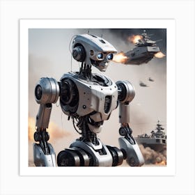 Robots In Action Art Print