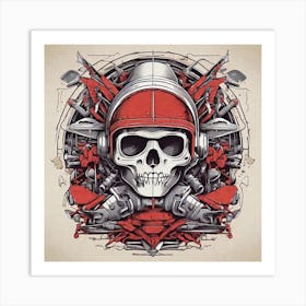 Skull Skull Skull Skull Skull Skull Skull Skull Skull Skull Skull Art Print