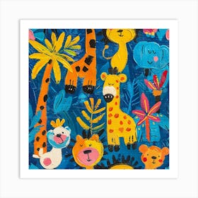 Jungle Animals 2 Art Print