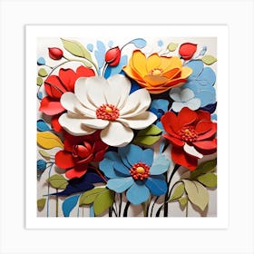 Paper Flowers 1 Art Print