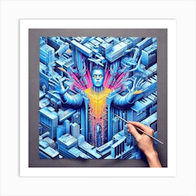 Futuristic Art 1 Art Print