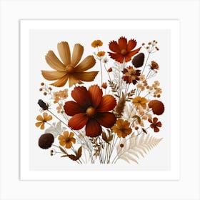 Autumn Flowers Art Print