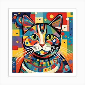 Colorful Cat 1 Art Print