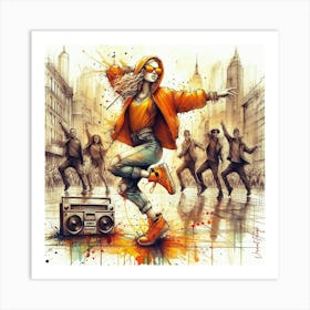 Hip Hop Dance Crew Art Print