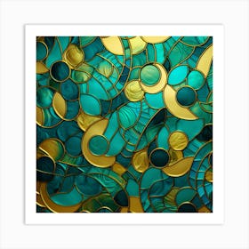 Stained Glass Background 4 Art Print