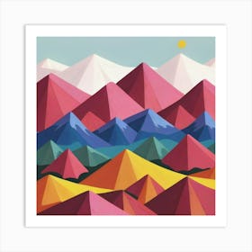 Abstract Mountains Art Print