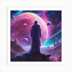 Cosmic Solitude: A Vision Beyond the Horizon Art Print