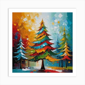 Christmas Trees 1 Art Print