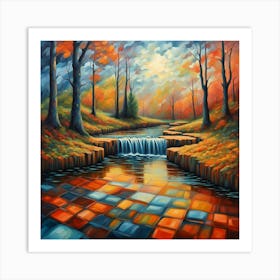 River In Autumn Art Print