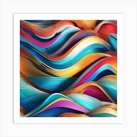 Wavy Paper Art Art Print