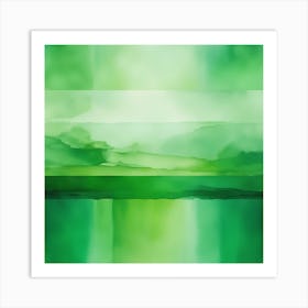 Abstract Minimalist Painting That Represents Duality, Mix Between Watercolor And Oil Paint, In Shade (15) Art Print