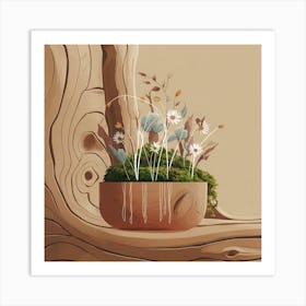 Flowers In A Pot 1 Art Print