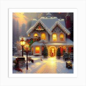 Christmas House Art Print